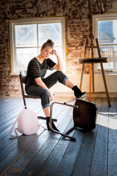 Elle Fashion, Anti-theft backpack - Pink