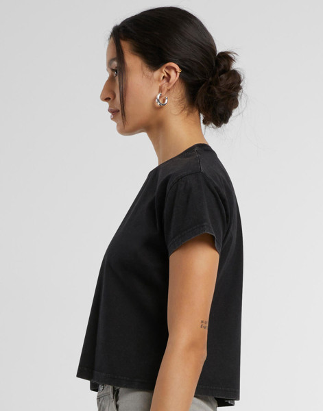 Ladies Vintage Cropped Tee - Magnet / XL