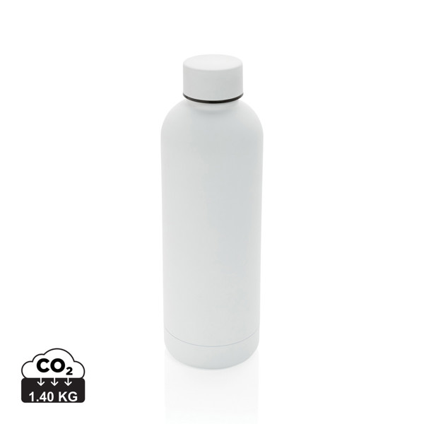 RCS Recycled stainless steel Impact vacuum bottle - White