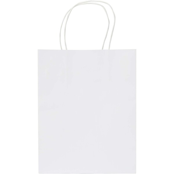 Kraft 120 g/m2 paper bag with twisted handles - 18 x 9 x 23 cm - White