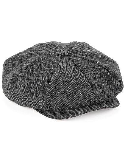 Heritage Baker Boy Cap - Charcoal Herringbone / L/XL