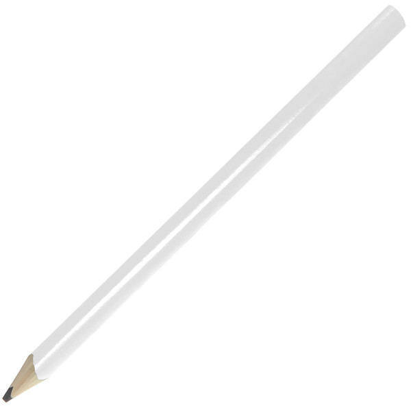 Carpenter's pencil, oval, sharpened - White - White