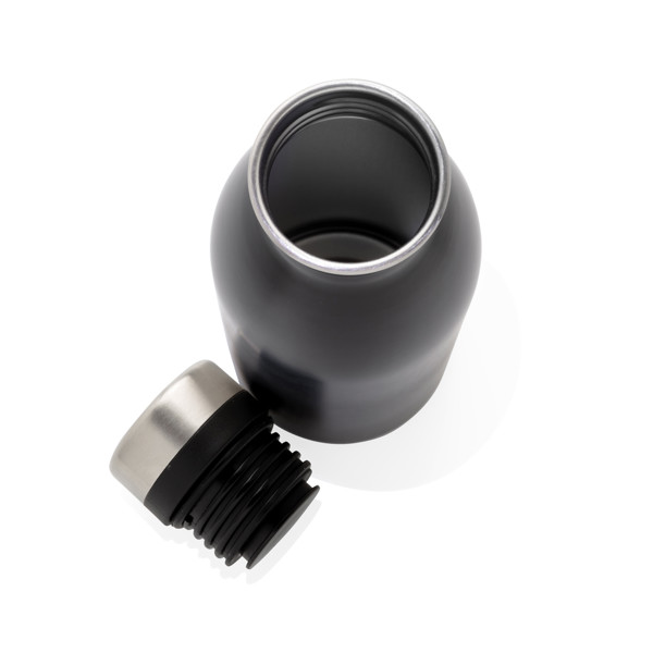RCS gerecycled roestvrijstalen luxe waterfles - Zwart