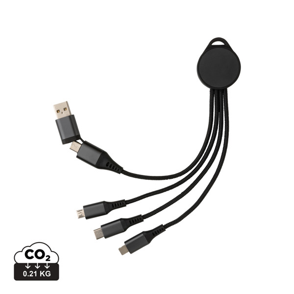 XD - Terra RCS recycled aluminium 6-in-1 charging cable