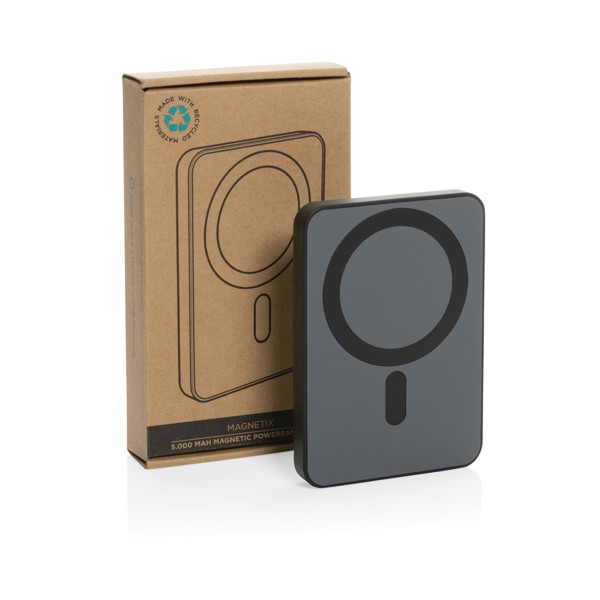 Powerbank magnétique 5000mAh en plastique RCS Magnetix - Noir