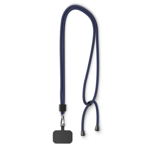 Crossbody, trendy 2-tone cord phone holder made of recycled polyester (rPET) - Midnight Blue / Black accessories