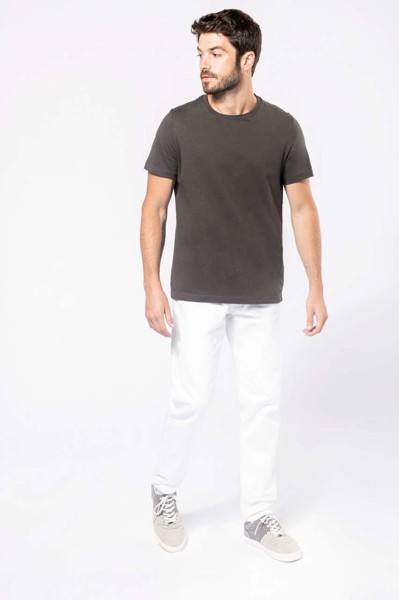 Short-Sleeved Crew Neck T-Shirt - White / L