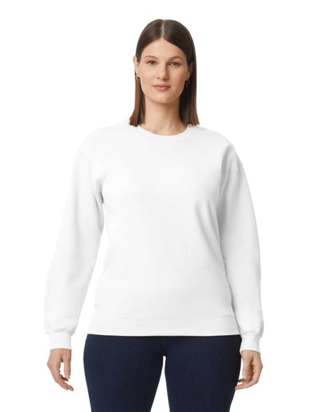 Softstyle™ Midweight Fleece Adult Crewneck - White / 4XL