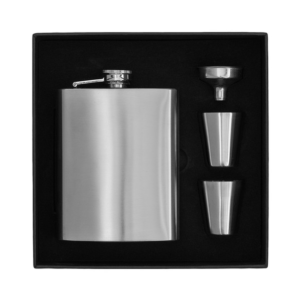 Lucan hip flask set - Silver