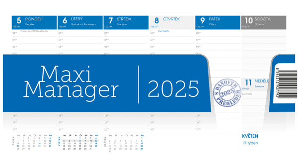 Stolní kalendář Maximanager 2025, A4