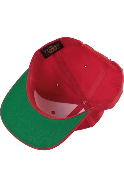 Flat Peak Cap - 6 Panels - White / White