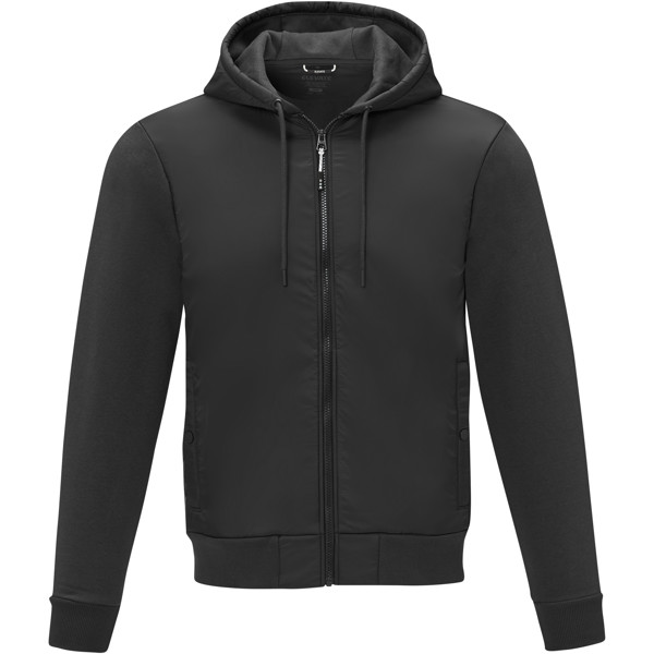 Darnell men's hybrid jacket - Solid Black / L