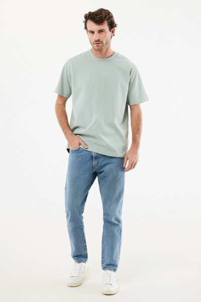 IQONIQ Nikko tričko z hrubej recyklovanej bavlny - Iceberg Green / XXXL