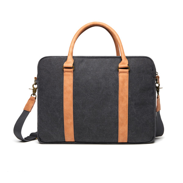 Vinga Bosler laptop bag recycled canvas, 17 inch - Black