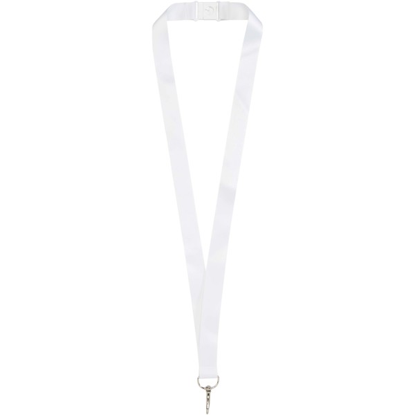 Addie celofarebná lanyard - obojstranná - Bílá / Bílá / 20mm