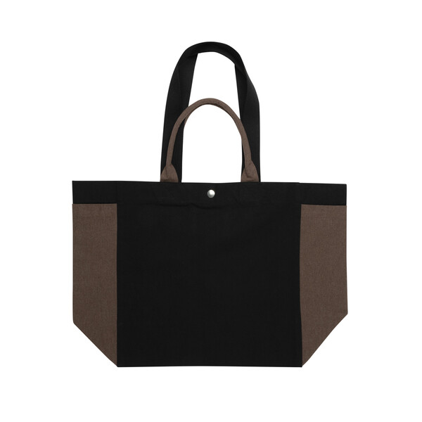 BEAU AWARE™ 400gsm recycled canvas all-round shopper - Black