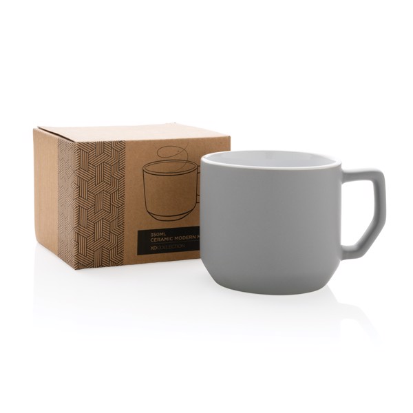 Moderní keramický hrnek 350ml - Šedá