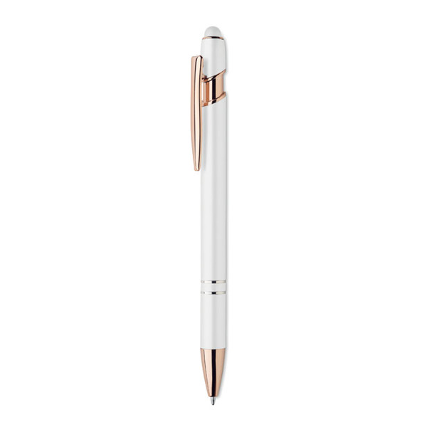 Recycled aluminium pen Scribble - White
