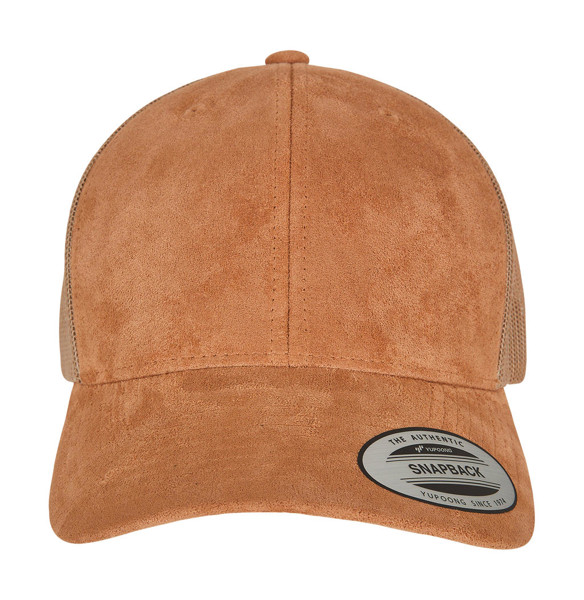 Suede Leather Trucker Cap - Khaki / ONE SIZE