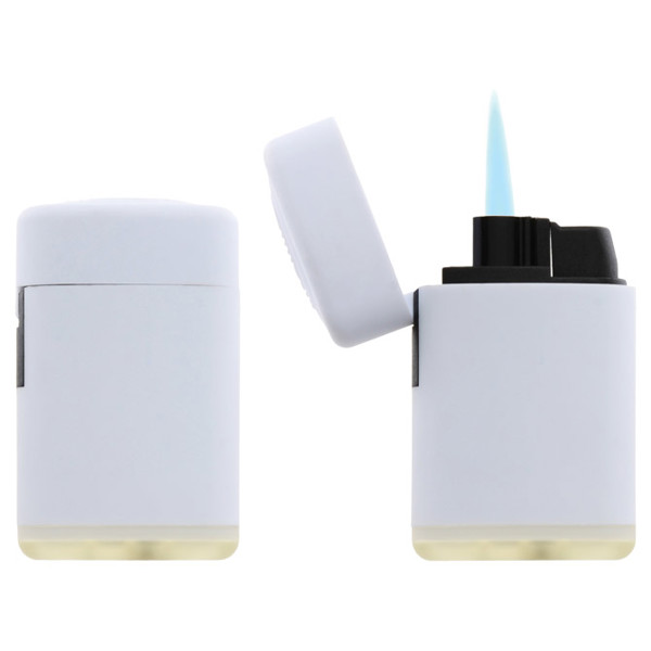 Electronic lighter, rubberized matte Atomic Jet Flame Rubber - White