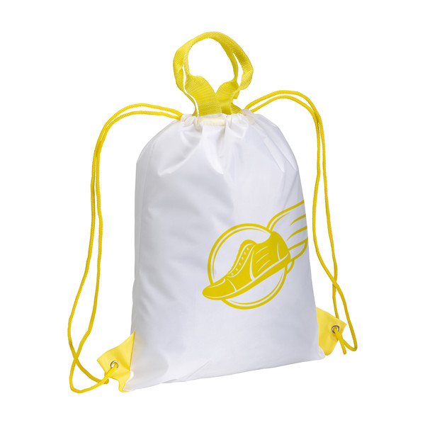 210T Polyester Backpack With Handle - Yellow