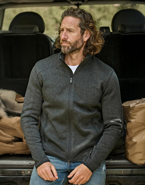 Outdoor Fleece Jacket - Grey Melange / 4XL
