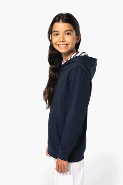 Unisex dječja majica s kapuljačom s kontrastnim uzorkom - 8-10 years
