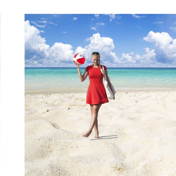 BeachBall Ø 30 cm - White / Black