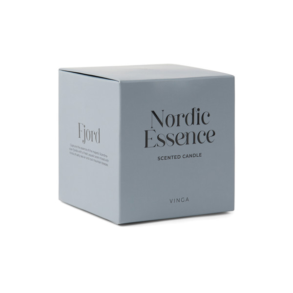 VINGA Grande bougie parfumée Nordic - Bleu / Marron Foncé