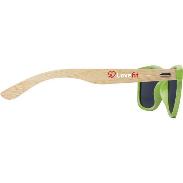 Lunettes de soleil Sun Ray en bambou - Citron vert