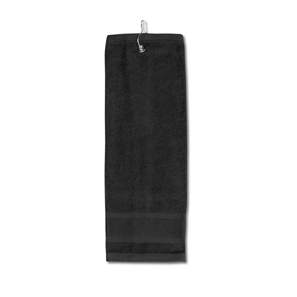 GOLFI. Multifunctional cotton towel (430 g/m²) - Black