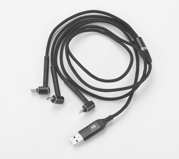 6 in 1 USB cable RICO - black