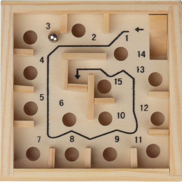 Puzzel wooden labyrinth DOMINGO - Beige