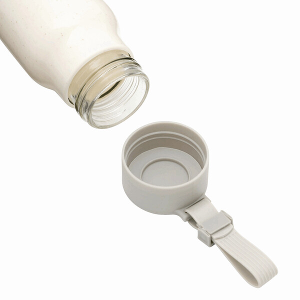 Sklenená fľaša na pitie ECO DRINK - Béžová