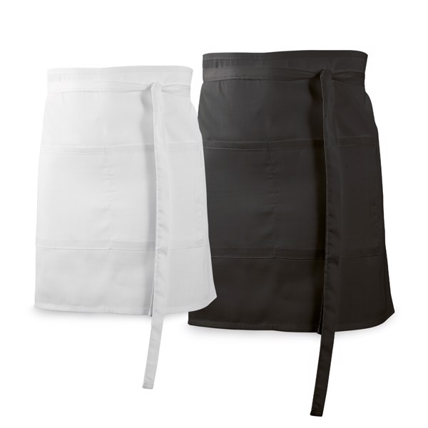 ROSEMARY. Bar apron in cotton and polyester (150 g/m²) - Black