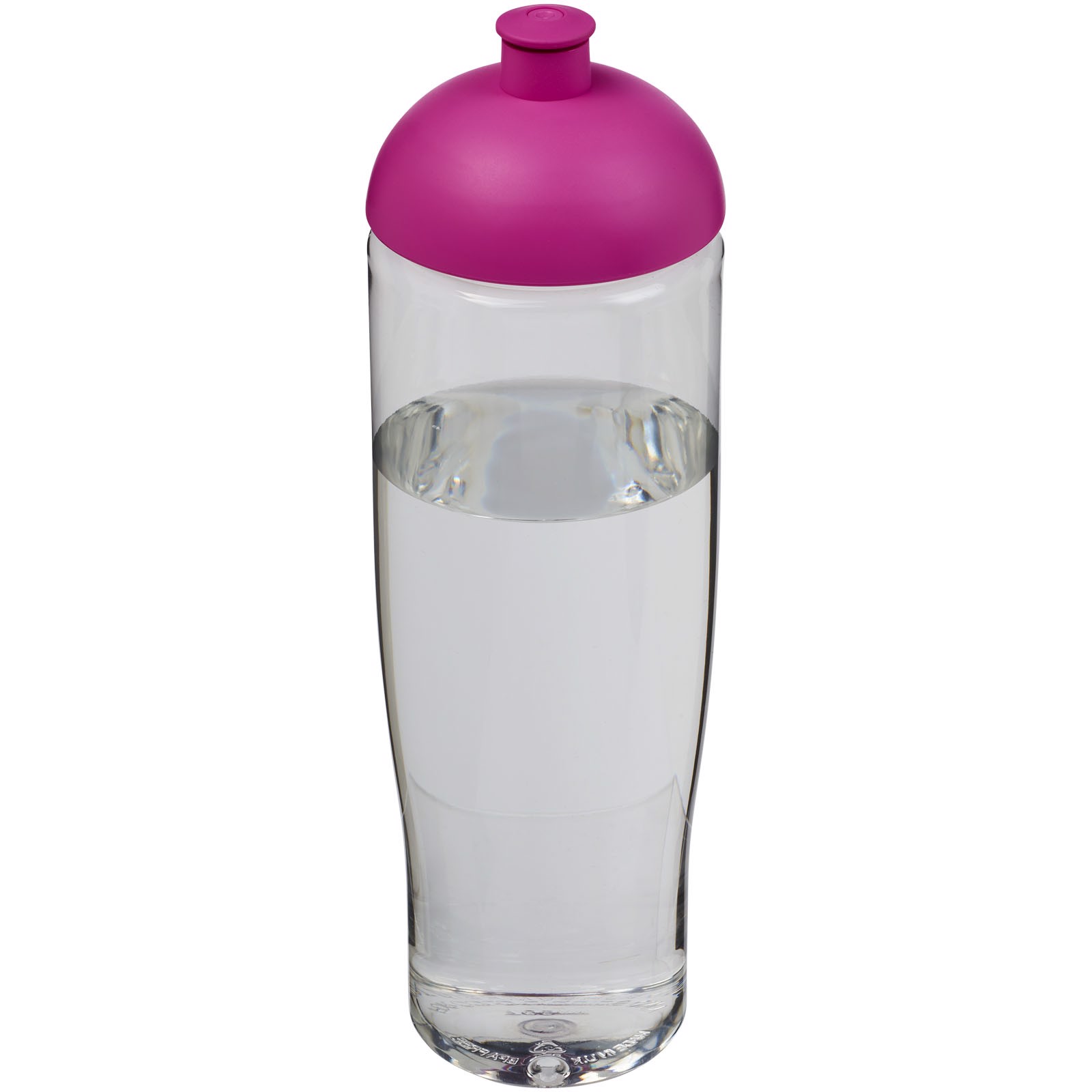 Bidon H2O Tempo® o pojemności 700 ml z wypukłym wieczkiem - Przezroczysty / Różowy