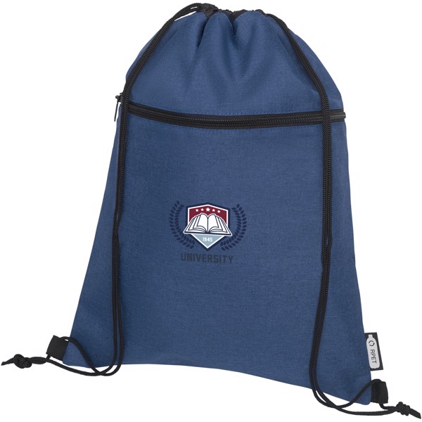 Ross RPET drawstring bag 5L - Heather Navy