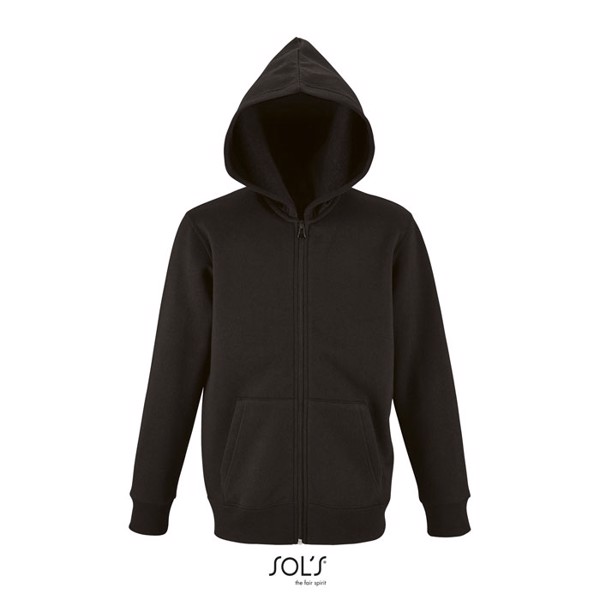 STONE KIDS ZIP HOODIE 260 - Black / 3XL