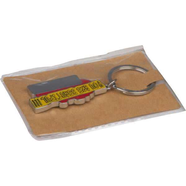 Keyring "You are beautyful!!!" - Red