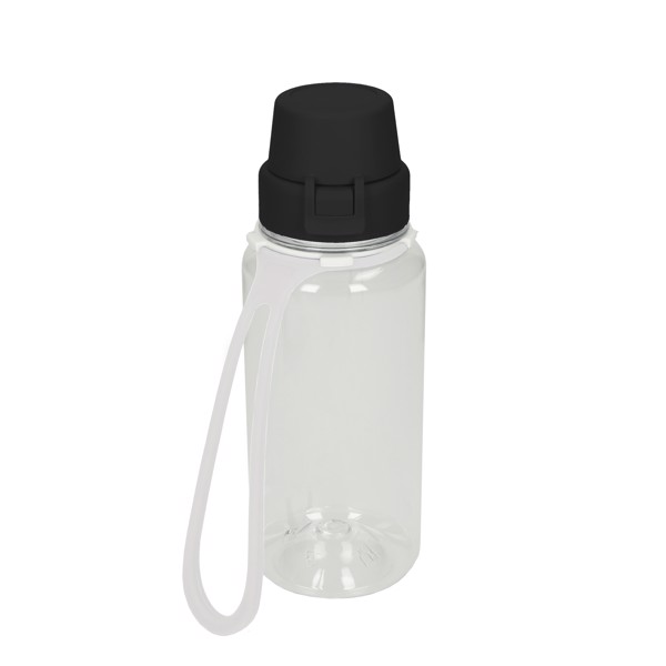 Drink Bottle "School" Incl. Strap, 400 Ml - Transparent / White