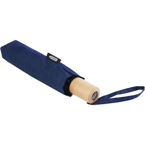 Parapluie 21" pliable windproof en PET recyclé Birgit - Marine