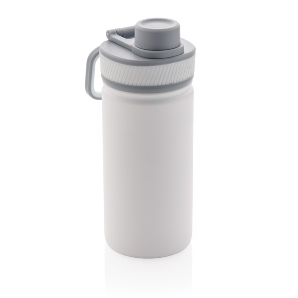 Vacuum stainless steel bottle with sports lid 550ml - White / Grey