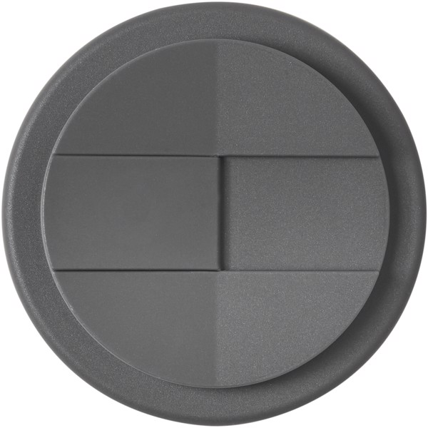 Bicchiere Americano® Espresso Eco da 250 ml in materiale riciclato con coperchio a prova di perdita - Nero / Grigio