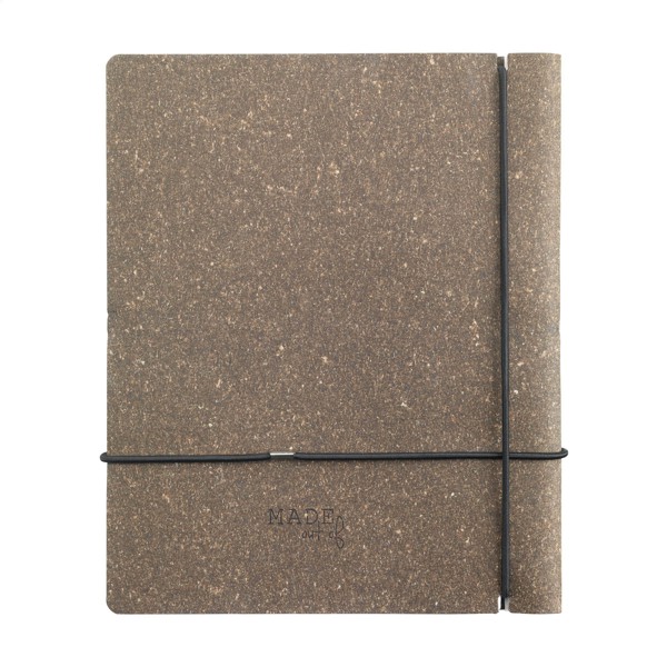 Recycled Leather Refillable Notebook A5 carnet de notes - brun