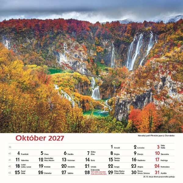 Nástenný Kalendár Svet Ticha 2027