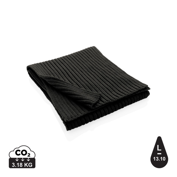 Impact AWARE™ pleteni šal s Polylana® vlaknom 180 x 25 cm - Crna