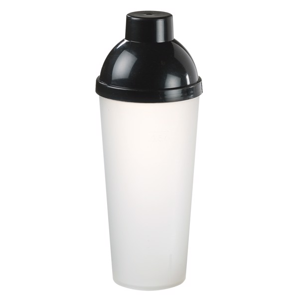 Shaker "Lagoon" 0.5 L - Transparent-Milky / Black