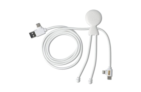 2090 - Xoopar Mr Bio Long Câble de Chargement + Adaptateur de Prise UK