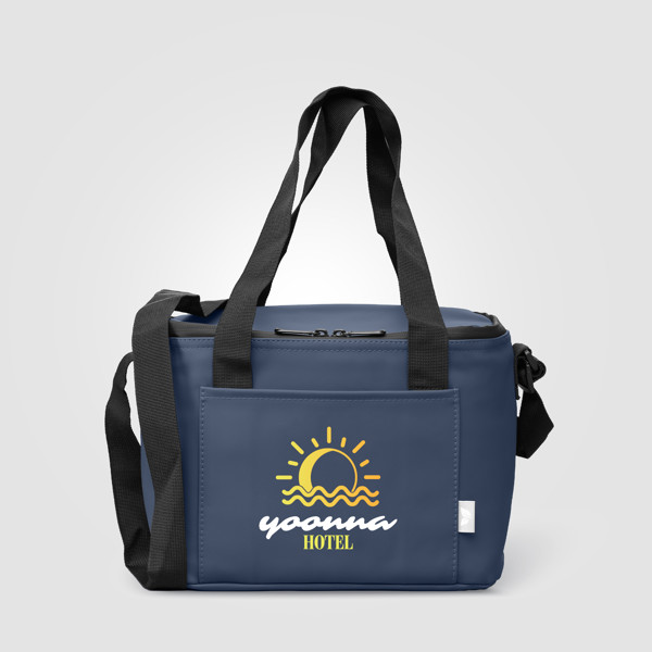 Sac isotherme Malmö recyclé 12 canettes – 11 L - Bleu marine / Transfert thermique