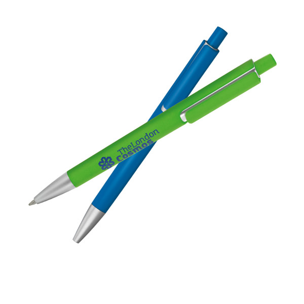 STYLO BILLE ECRITURE NOIRE CORPS ET CLIP PLASTIQUE - Jaune